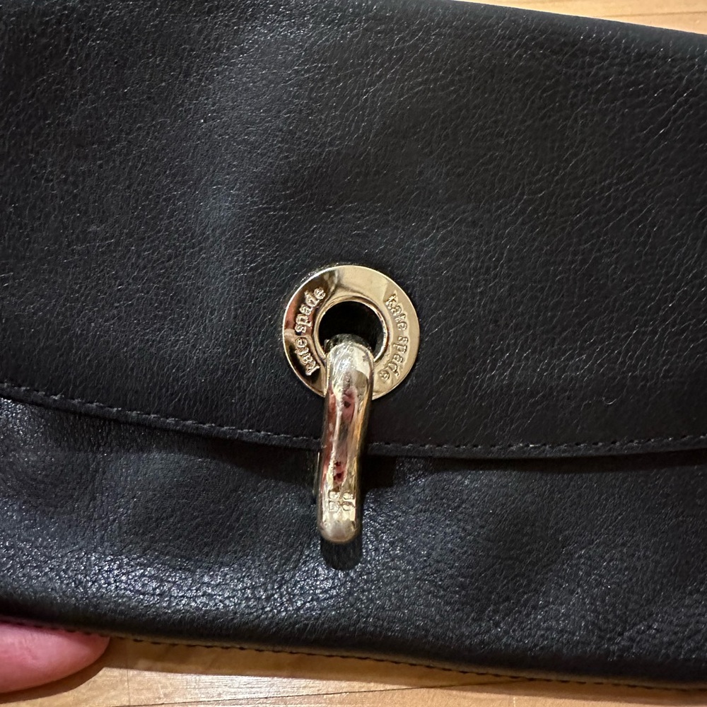 Kate Spade Black Leather Wristlet - Picture 2 of 7